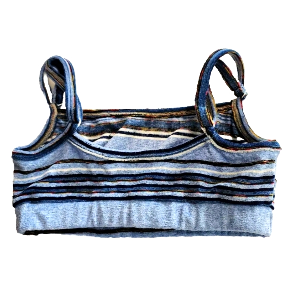 Solstice Intimates RTS Howl Track Bralette in Blue Stripe Size M - Picture 3 of 6